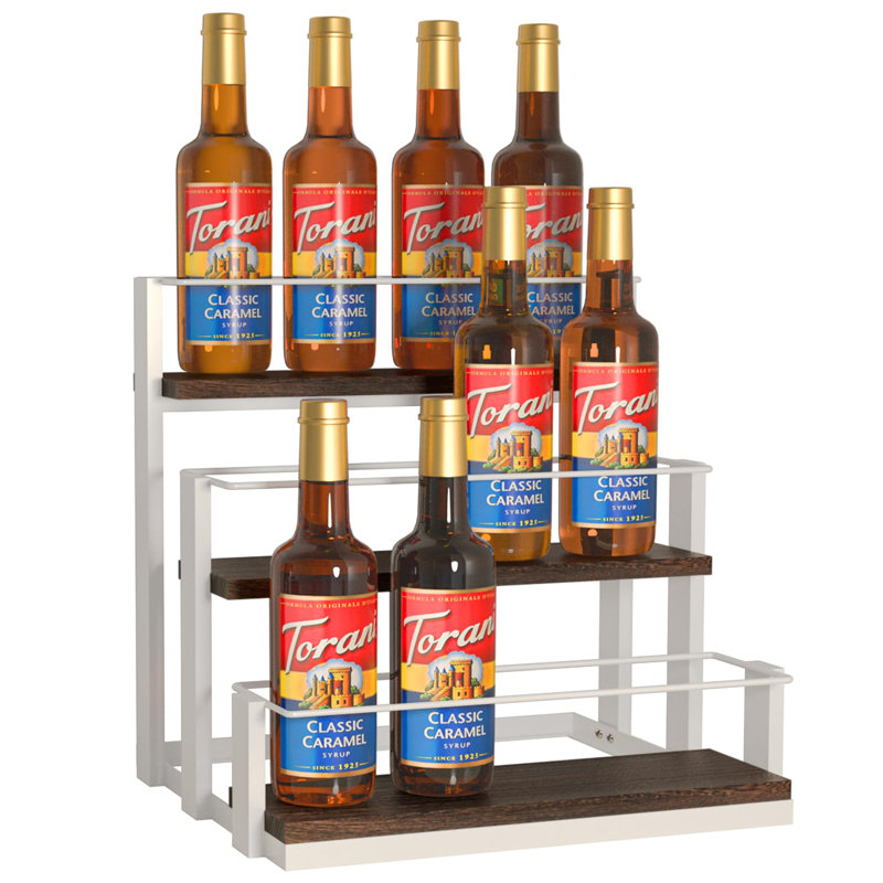 Wine Bottle Rack, White/Brown
