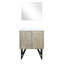 Meuble-lavabo rustique 30 po x 20 po, comptoir en marbre et miroir de 28 po à fermeture en douceur et abîmés