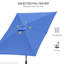 Parasol de marché rectangulaire Kaliope-1423119498