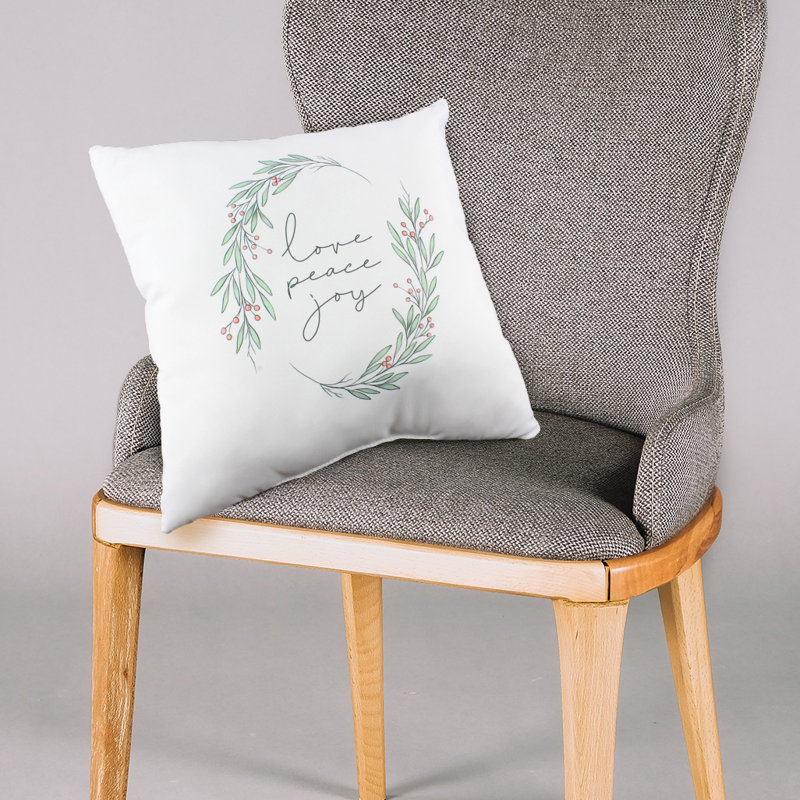 Housse et insert de coussin carré saisonnier