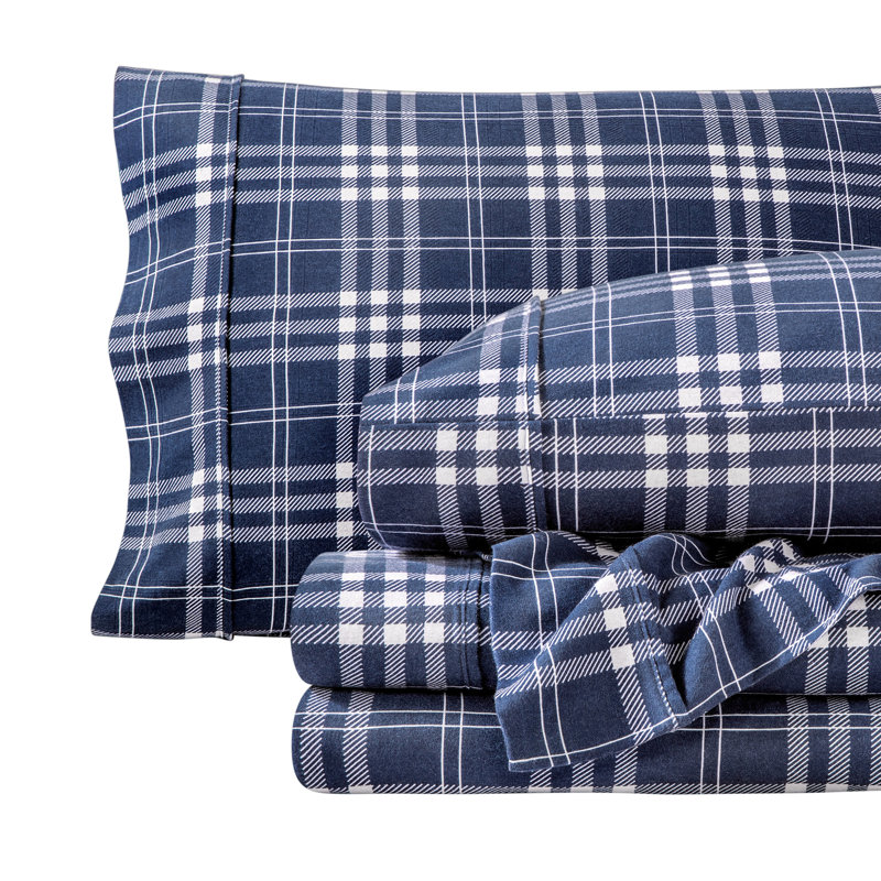 Ensemble de literie en flanelle 100 % coton, Ensemble de draps pour lit simple TG avec 1 taie d