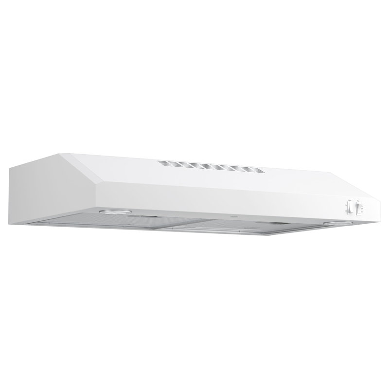 GE Appliances 30" 270 CFM Convertible Under Cabinet Range Hood with Mesh Filter and Light Included, White
