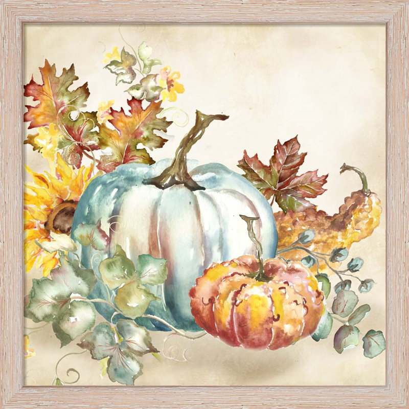 «Watercolor Harvest Pumpkin» par Tre Sorelle Studios, art encadré (ensemble de 2)
