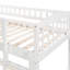 Twin Over Bunk Bed In White, Comes With Slide And Side - Mounted , Solid Pine Frame Board, Space Saving Solution, Grey Style, 18 Support Slats Bed, White Colour Design Materials, Optimized For