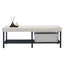 Banc de rangement rembourré en polyester 55,5 po de large Eleonore-1562978988