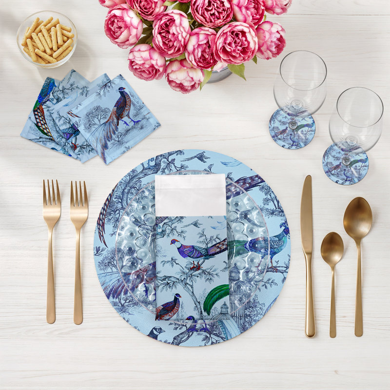 Sous-verres ronds en cuir végétalien Wedgewood, Wedgewood