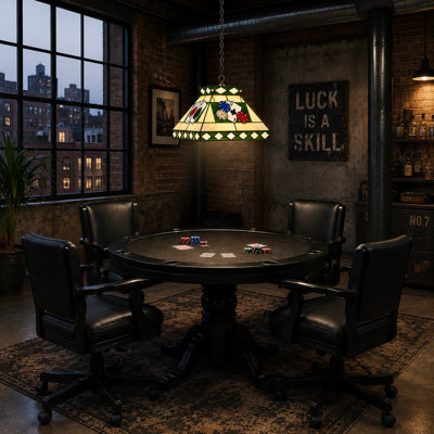Cleitus 2-Light Pool Table Lights Geometric Pendant