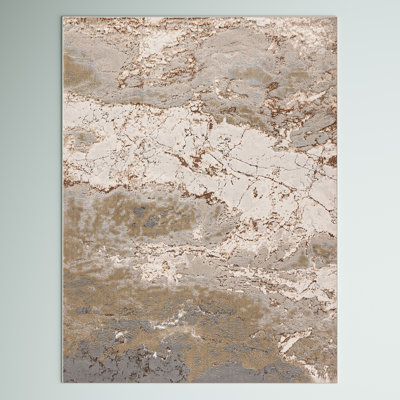 Kari Abstract Gray/Brown Indoor Area Rug
