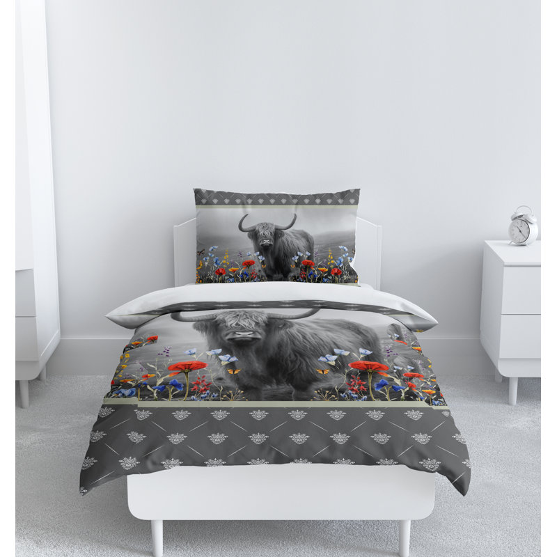 Modern & Contemporary Polyester Duvet Cover, Twin Duvet Cover + 1 Queen Sham