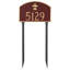 Enseigne d’adresse pour pelouse sur 2 lignes Fleur de Lis-199565164-199565159