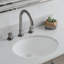 Lavabo de salle de bain ovale encastré / en composite à quartz LEXICON Platinum 19 pouces-72644611