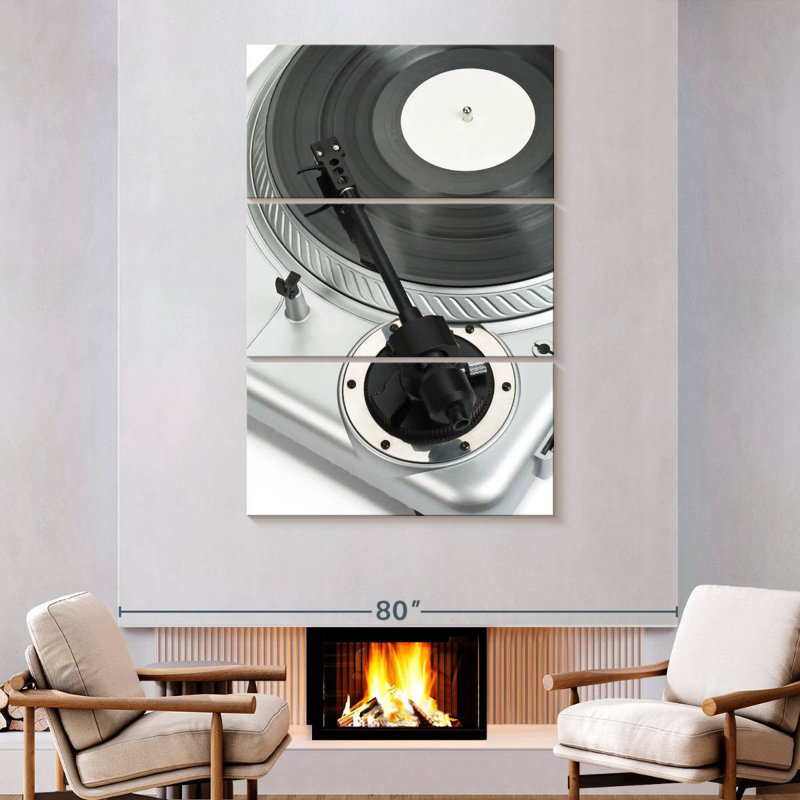 Abarca Silver Turntable, 74" H x 48" W