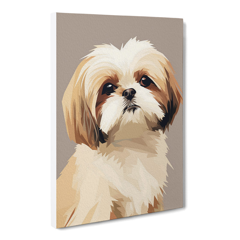 Shih Tzu Minimalism No.2 - Wrapped Canvas, 60cm H x 40cm W x 3cm D