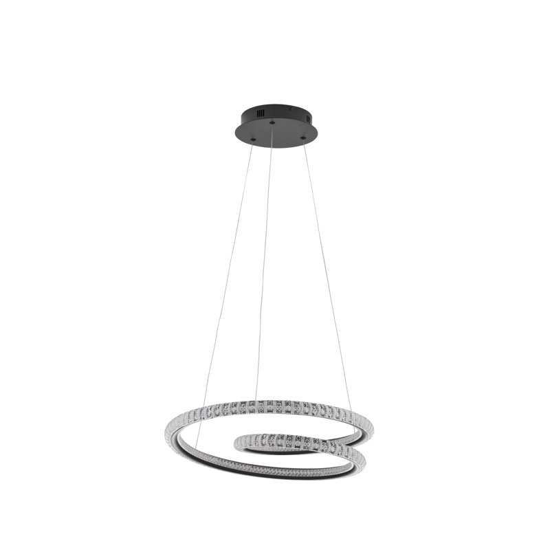1 - Light Black LED Unique/Statement Pendant