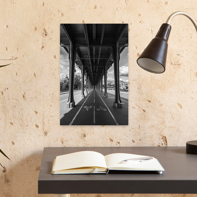 Art mural Paris, architecture contemporaine, H 18 po x l 12 po