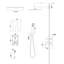 Système de douche carré mural de 10 pouces avec valve brute Topcraft