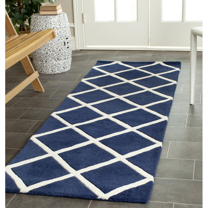 Teresita Hand Tufted Wool Geometric Rug, Runner 2'3" x 7'