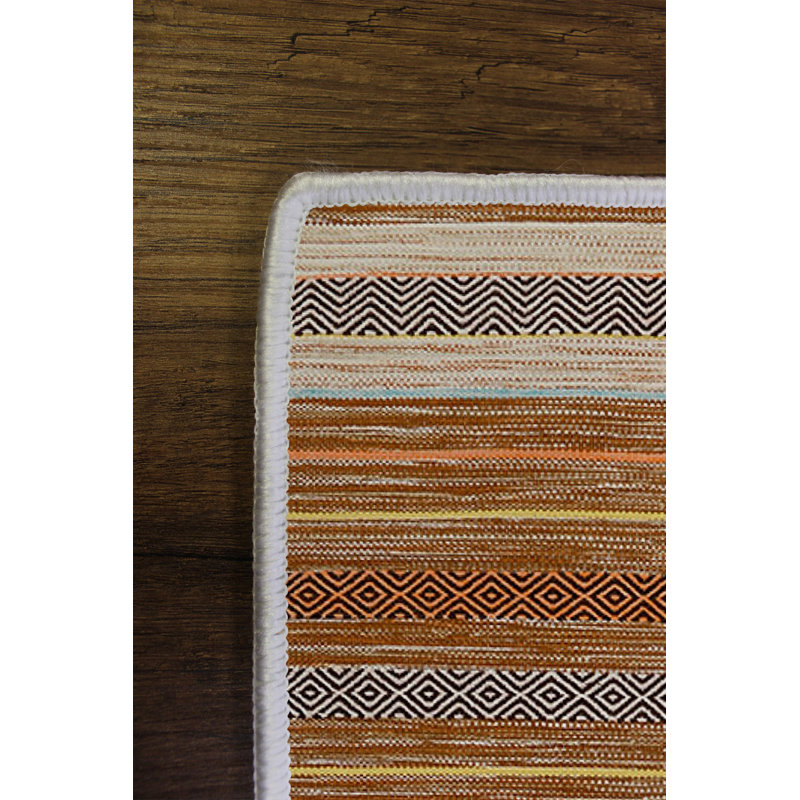 High-Quality Area Rug, Brown, 23.6 x 39.4 inches | 100% Polyester, 650 g/m² | Antibacterial, Eco-Friendly, Non-Slip PVC Dot Underside | Machine Washable, Perfect for Living Room, Bedroom & Home Decor