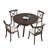 47.24''Round Rubber Wood Dining Table For 4-6 With Wooden Trestle Pedestal Base,Modern Kitchen Wooden Table Dinner Table For Dining Room, Living Room,Brown(1 Table)-247028601