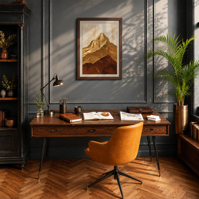 Golden Peak Rustic - Framed Print