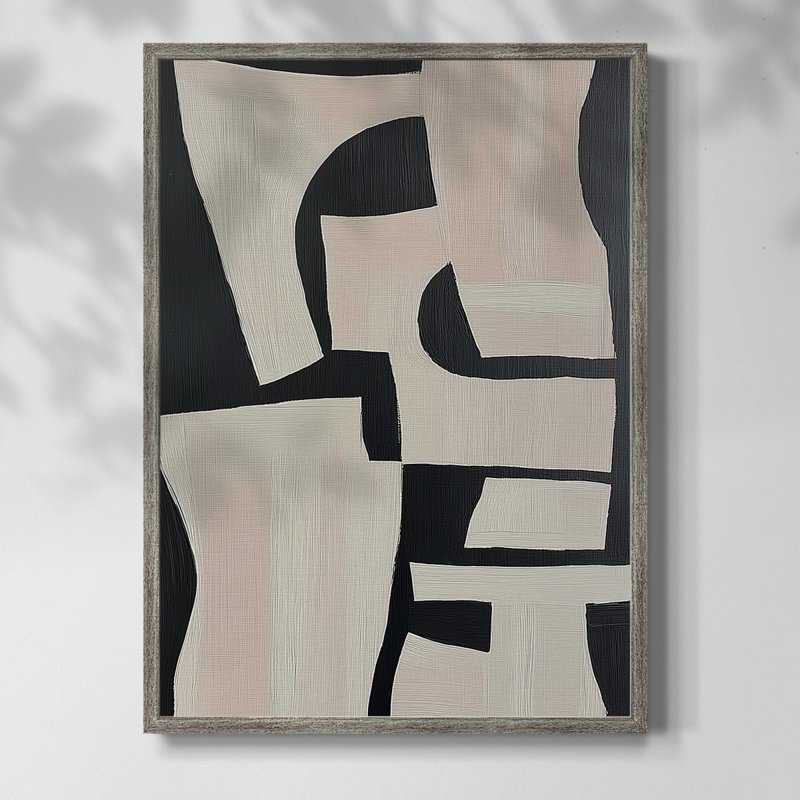 ABSTRACT Series, impression encadrée - Bois massif, H 21 po x l 17 po