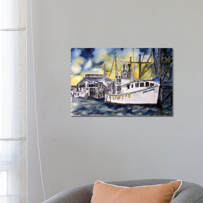 Tybee Island Boat - Wrapped Canvas Painting