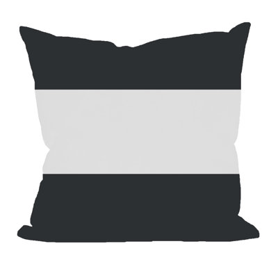  Big Stripe Horizontal Down Euro Square Pillow Cover and Insert