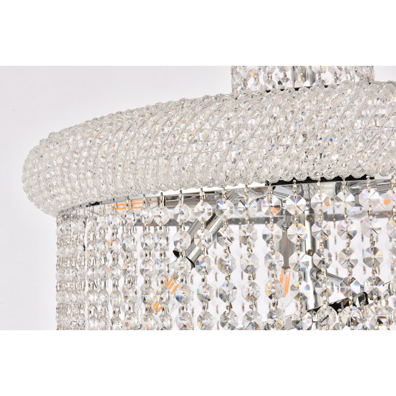 Jessenia 22 - Light Dimmable Chandelier, Chrome, 66" H x 21" W