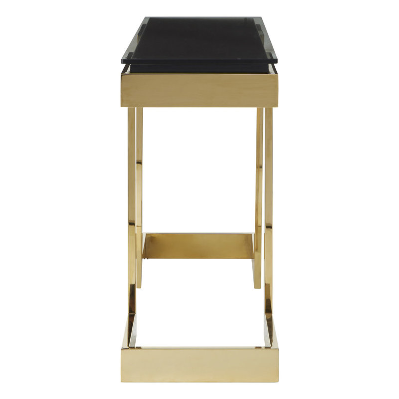 Naswith 130cm Glass Top Console Table