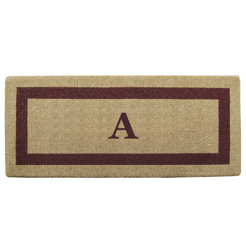 Tapis de porte antidérapant pour l'extérieur, Brun, L 22 po x L 36 po, A
