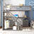 Full Size Loft Bed With Two Chest Of Drawers, Desk And Light Strip-852352446