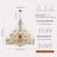 Lustre classique traditionnel à 38 lumières et 50 pouces, à intensité variable