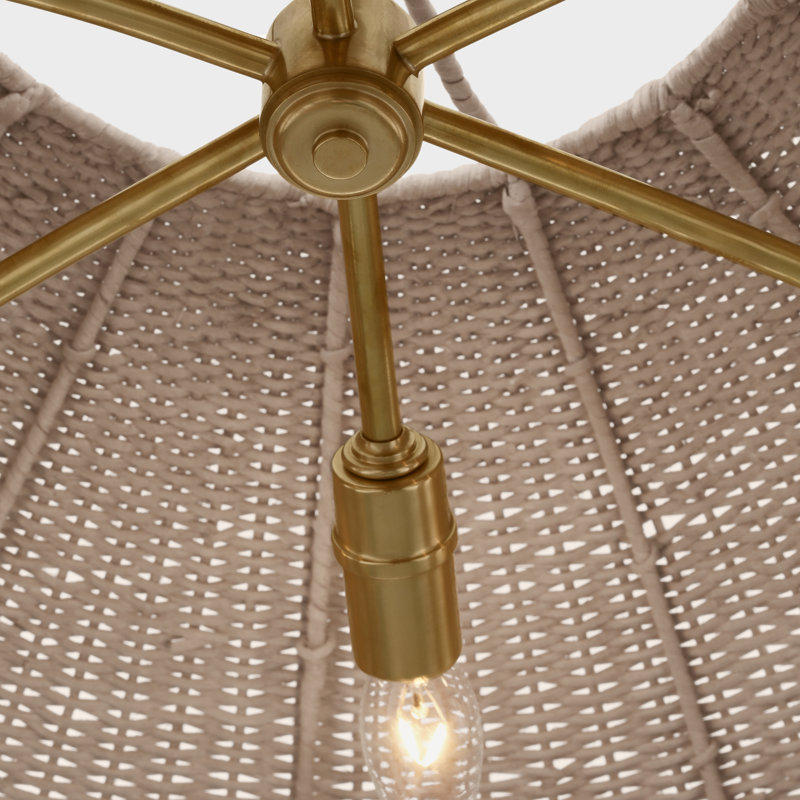 Kokomo Pendant by Chapman & Myers, 16.75" H x 44" W x 44" D, Ash, Antique-Burnished Brass