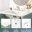 Meuble-lavabo de 24 pouces: conception compacte, lavabo en céramique, tiroir et tablette à fermeture en douceur pour un rangement optimal