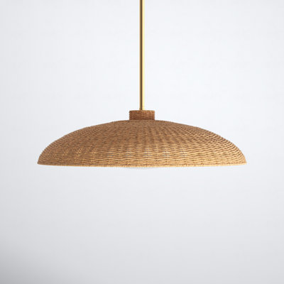 Capella Single Light Rattan Steel Pendant