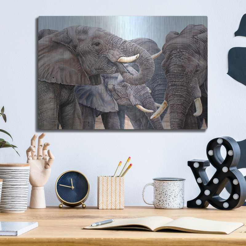  «Échangeant des idées» par Delene Lambert, art mural en métal, 16 po x 12 po, H 12 po x l 16 po