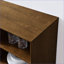 Buffet buffet, ferme de 47,3 po avec 2 portes, rangement et pieds en bois massif, noyer | Panneau de fibres à densité moyenne + acacia
