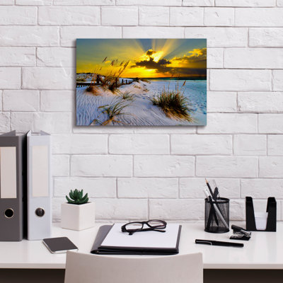 «Landscape Photographie Beach Golden Sunset» par Ezra Tanner, art mural sur toile
