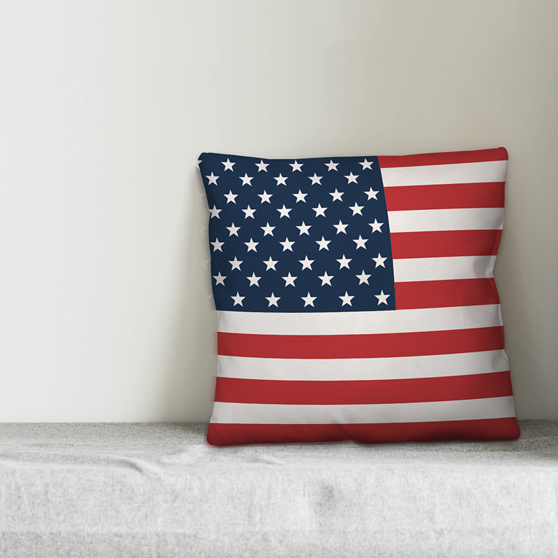  Coussin intérieur / extérieur Simple Flag, 18 po x 18 po