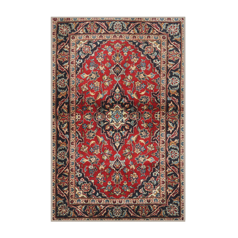 Tapis beige/gris/rouge traditionnel, Rectangle 8 pi x 12 pi