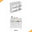 Metal Shoe Cabinet White - 4 Flip Drawers + 3 Drawers, Slim 11.8"D Freestanding Steel Shoe Organizer