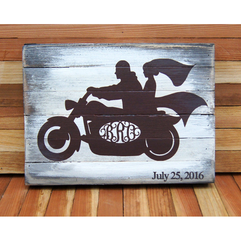 Décoration murale perluète harley on rustique board