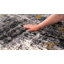Tapis abstrait jaune / noir / gris-352200835