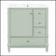 Meuble-lavabo de salle de bain avec lavabo, une porte avec tablette et trois tiroirs, porte à fermeture en douceur, idéale pour le rangement organisé et une installation facile-12866915