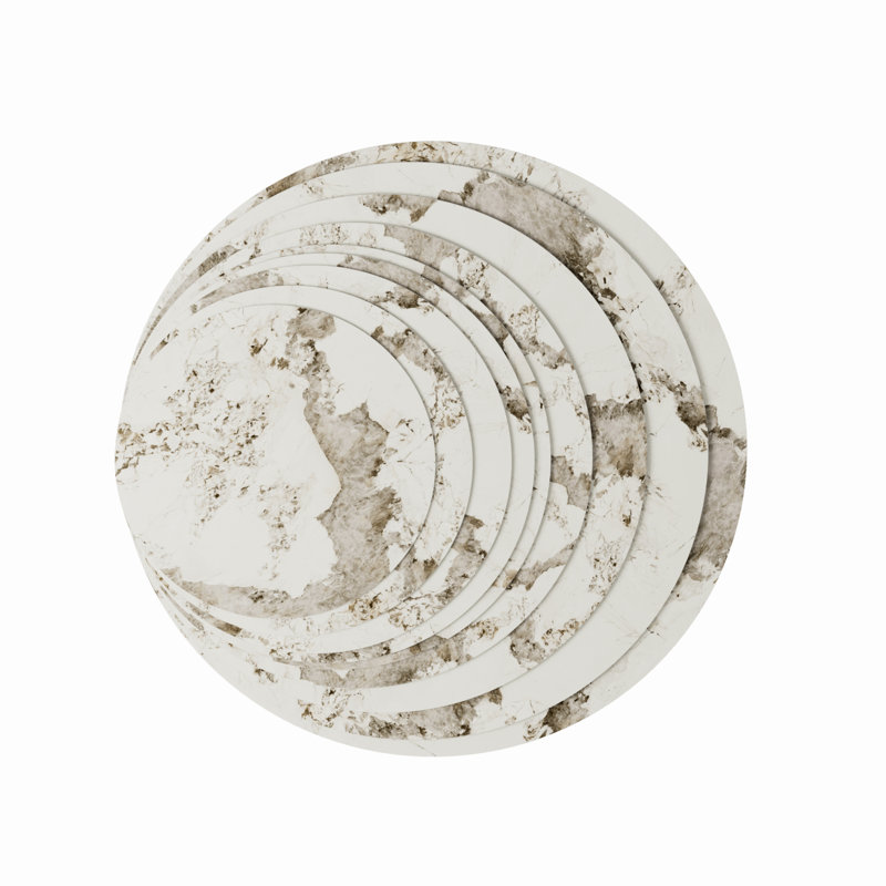 Round Sintered Stone Table Top 32"/35"/39"/42"/43"/47"/53"/59" Indoor/Outdoor · Scratch & Heat Resistant · Fits Any Base, Suitable For DIY Countertop Renovation, Restaurant Table, Coffee Table, Dining Room Table, Patio Table, Party...