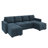Anureet U Shaped Sleeper Pull Out Couch Storage Sectional Sofa
