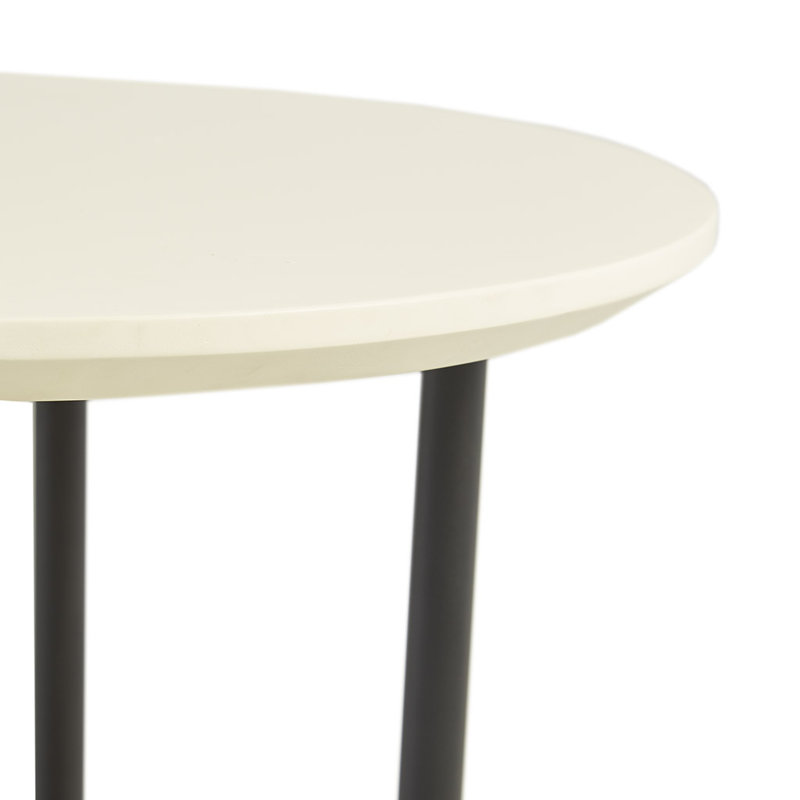 Table de bout ronde avec rangement ouvert