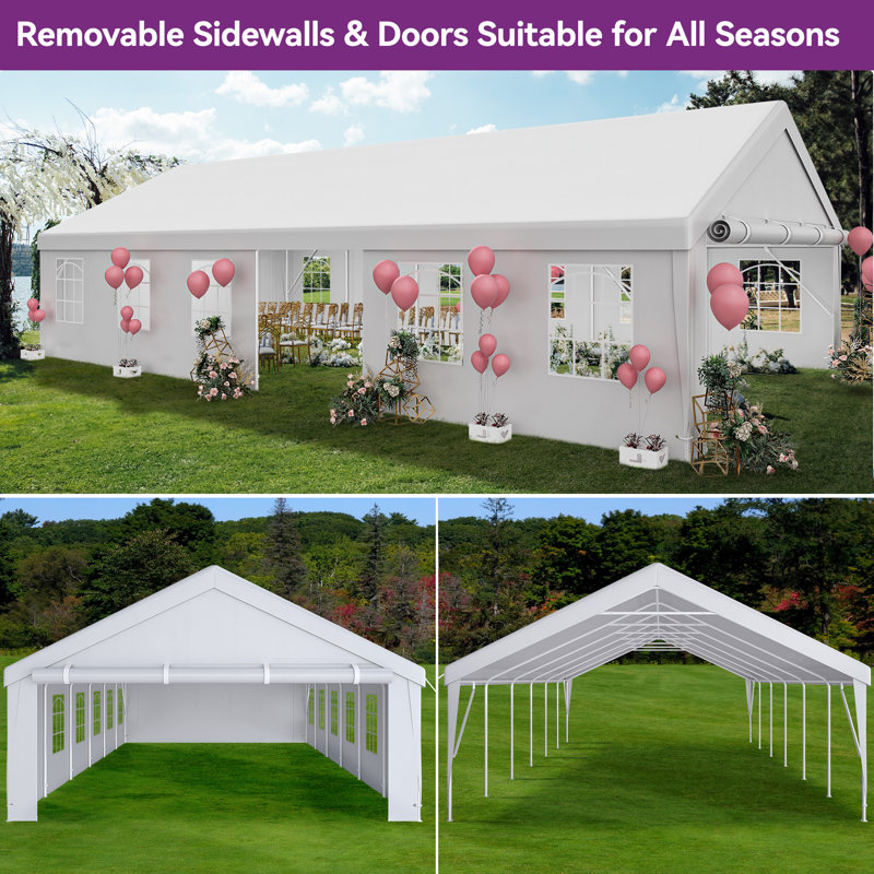 40 Ft. W x 20 Ft. D Steel Party Tent