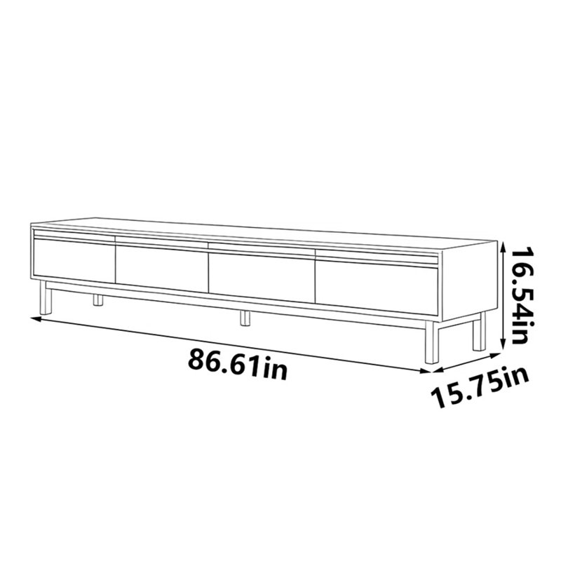 Black walnut storage TV cabinet