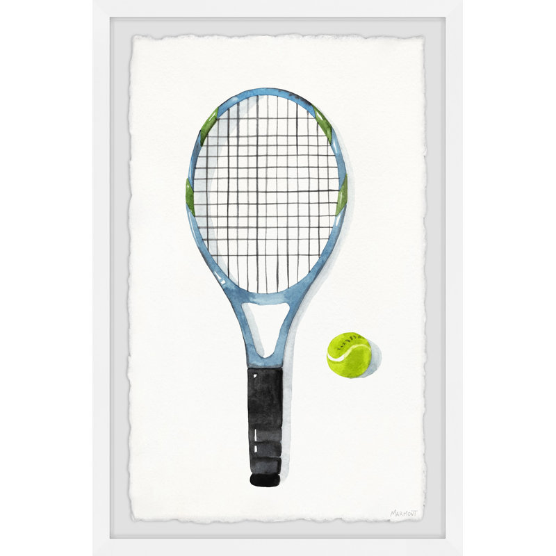 «Bryonhall Tennis Racket», reproduction encadrée, H 45 po x l 30 po x P 1,5 po